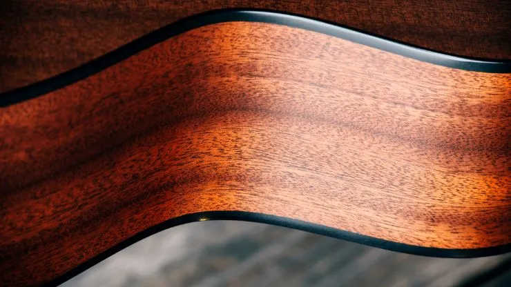 Sapele wood texture.