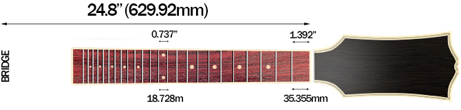 Takamine P3NY and Takamine CP3 NYK's Scale Length