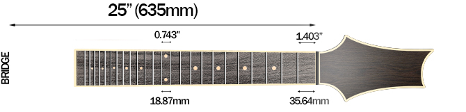PRS SE Pauls Guitar's Scale Length