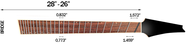 Jackson X Series Soloist Arch Top SLATX8Q MS's Scale Length