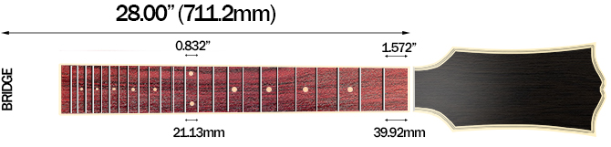 Ibanez RGIR9FME Iron Label's Scale Length