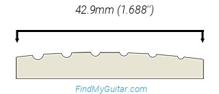 Gibson Custom 1961 ES-335 Reissue Nut Width