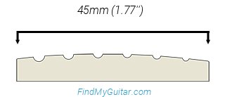 Fender CD-60SCE Dreadnought 12-String Nut Width